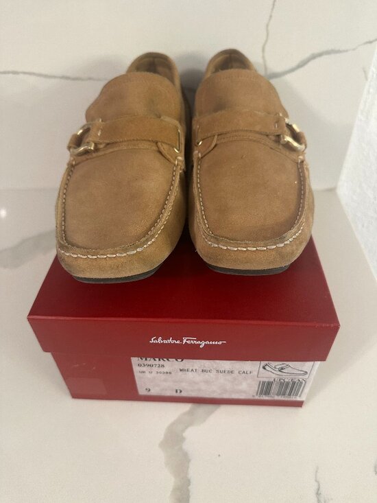 Salvatore Ferragamo Marco Suede Loafers